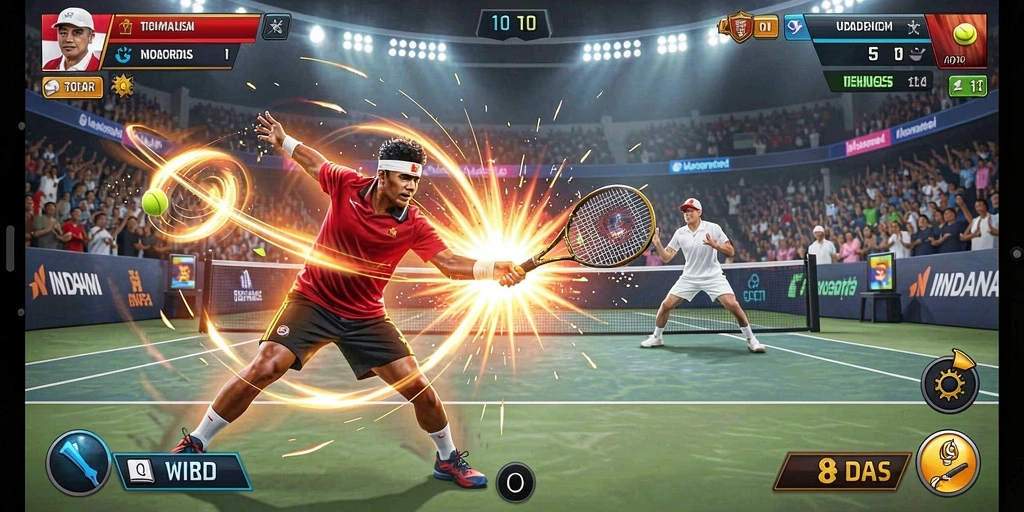 Screenshot menampilkan karakter utama dalam petualangan yang mendebarkan.