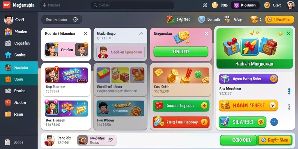 Screenshot aplikasi DANATOTO yang menunjukkan antarmuka menarik.