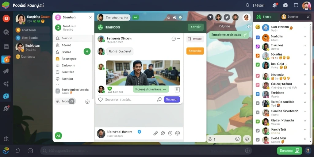 Tampilan layar utama dengan karakter-karakter menarik.