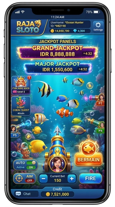 Pratinjau antarmuka rajasloto — aplikasi APK resmi Android v2.3.8